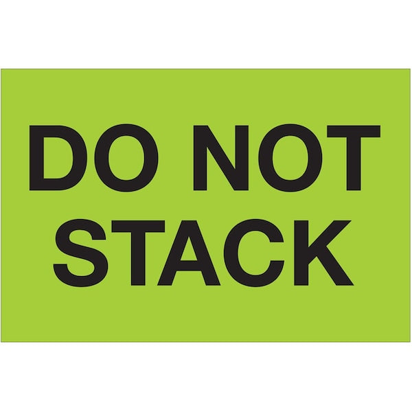 2 x 3 in. Do Not Stack LabelsFluorescent Green