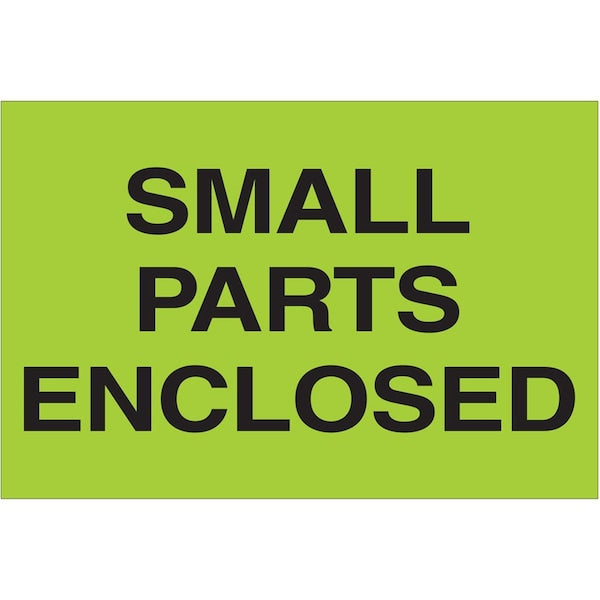 2 x 3 in. Small Parts Enclosed LabelsFluorescent Green
