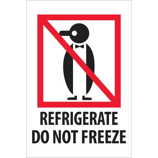 4 x 6 in. Refrigerate Do Not Freeze Labels