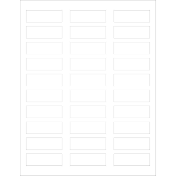 2.375 x 0.75 in. Rectangle Laser LabelsWhite