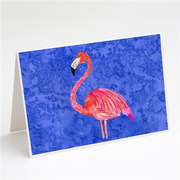 Carolines Treasures 8685GCA7P Pink Flamingo Greeting Cards & Envelopes - Pack of 8