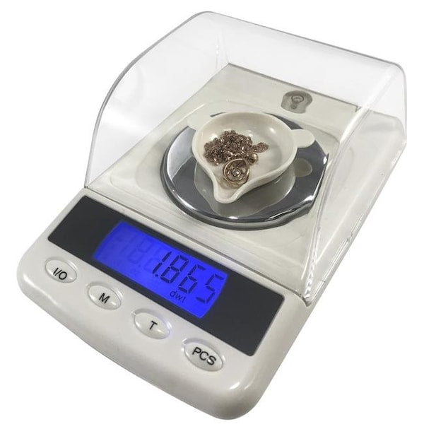 Optima Home Scales QU-53 Quartz Milligram Scale in Jewelry Box; White