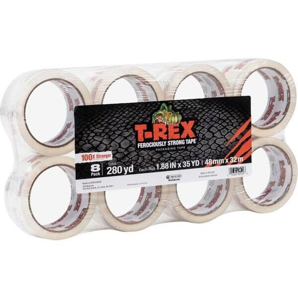 Duck. 285723 T-Rex Strong Packaging Tape; Clear - 1.88 in. W x 35 yd. L