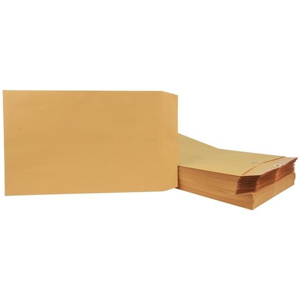 School Smart 2013919 10 x 15 in. Kraft Envelope with Clasp; Kraft Brown - Pack of 100
