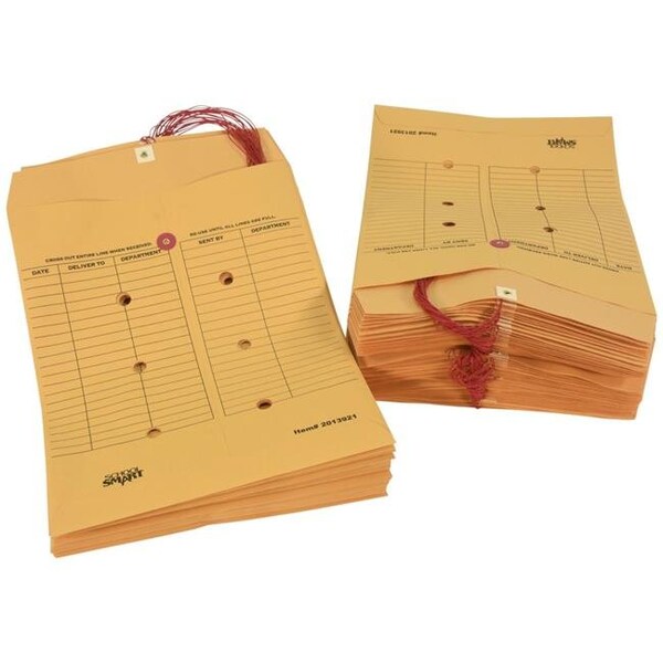 School Smart 2013921 10 x 13 in. Interoffice Envelopes; Kraft - 28 lbs - Pack of 100