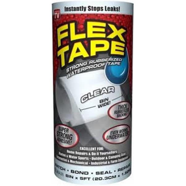 8 in. x 5 ft. Clear Flex Tape