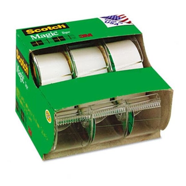 3M 3105 Magic Office Tape Refillable Dispenser 3/4 x 8 yards Three per Box