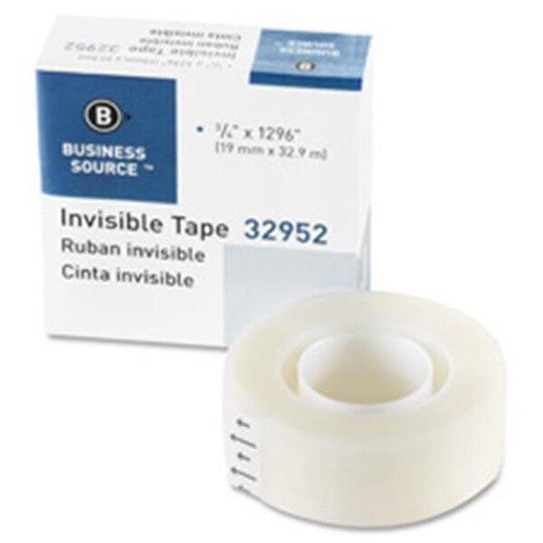Business Source BSN32952BX Invisible Tape Dispenser Refill Roll; 12 Per Box