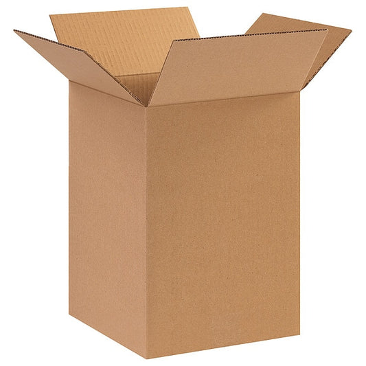 Corrugated Boxes, 10" x 10" x 14", Kraft, 25/Bundle