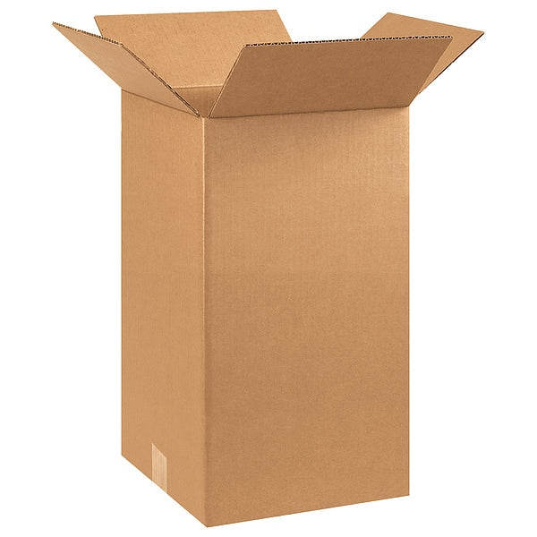 Tall Corrugated Boxes, 10" x 10" x 18", Kraft, 25/Bundle