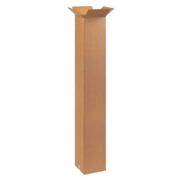 Tall Corrugated Boxes, 10" x 10" x 60", Kraft, 15/Bundle