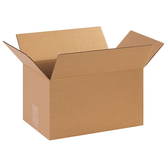 Corrugated Boxes, 14" x 9" x 8", Kraft, 25/Bundle