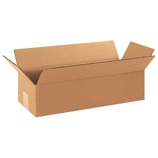 Long Corrugated Boxes, 16" x 6" x 4", Kraft, 25/Bundle