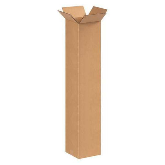 Tall Corrugated Boxes, 8" x 8" x 42", Kraft, 20/Bundle