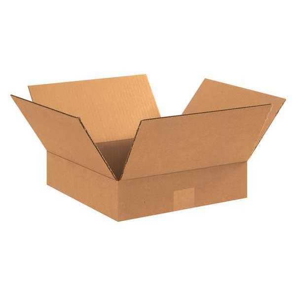 Flat Corrugated Boxes, 15" x 15" x 3", Kraft, 25/Bundle