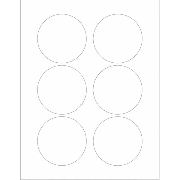 Tape Logic® Circle Laser Labels, 3", White, 600/Case