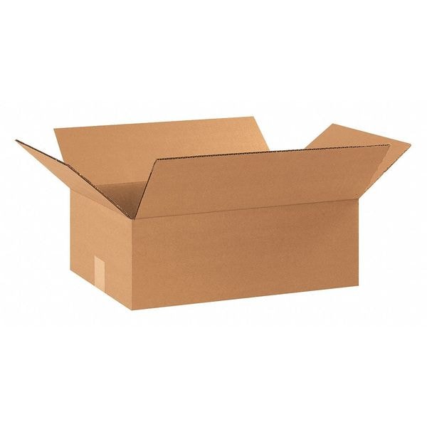 Flat Corrugated Boxes, 17 1/4" x 11 1/4" x 4", Kraft, 25/Bundle