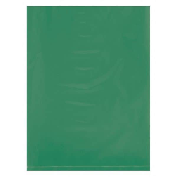 Flat Poly Bags, 9" x 12", 2 mil, Green, 1000 PK