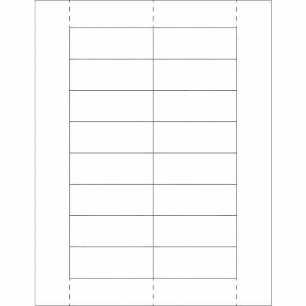 Plastic Label Holder Insert Cards, 1 1/8" x 3", White, 800/Case