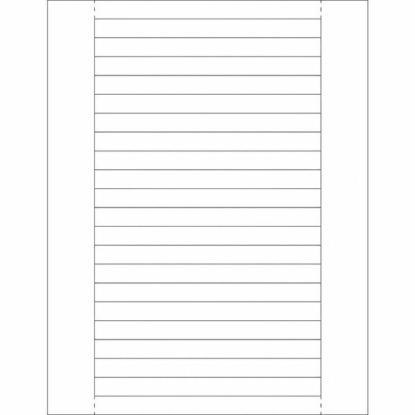 Plastic Label Holder Insert Cards, 1/2" x 6", White, 1000/Case