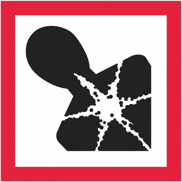 Tape Logic® Pictogram Labels, Health Hazard, 1" x 1", Black/Red/White, 500/Roll