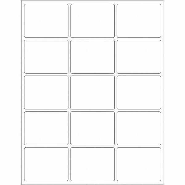 Tape Logic® Rectangular Laser Labels, 2 5/8" x 2", White, 1500/Case