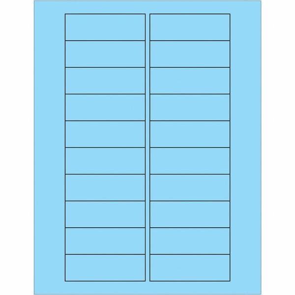 Tape Logic® Rectangle Laser Labels, 3" x 1", Pastel Blue, 2000/Case