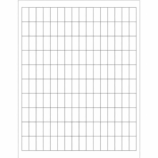 Tape Logic® Rectangular Laser Labels, 1/2" x 1", White, 16000/Case