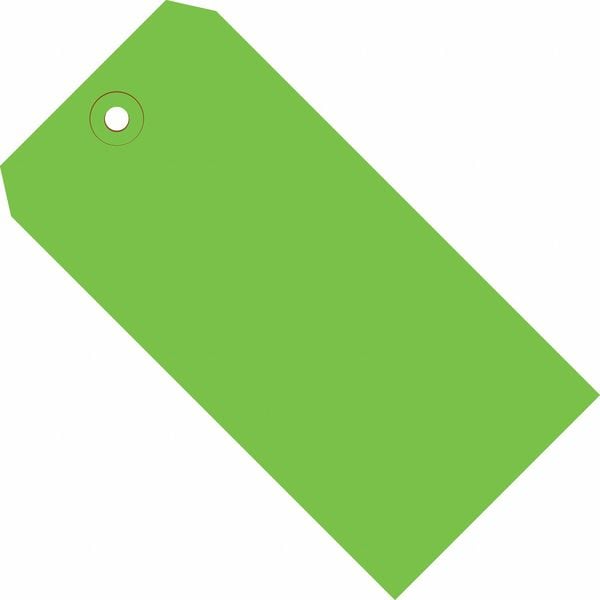 Shipping Tags, 13 Pt., 8" x 4", Green 500/Case