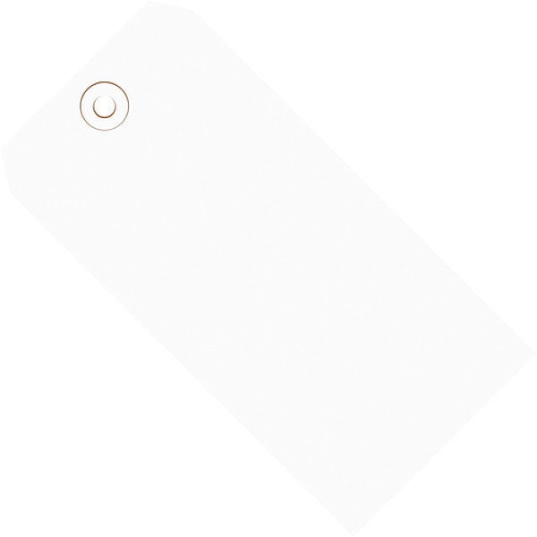 Shipping Tags, 13 Pt., 8" x 4", White 500/Case
