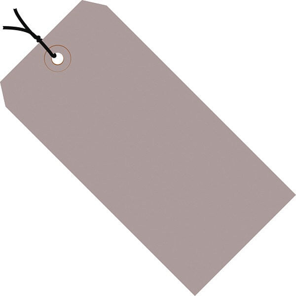Shipping Tags, Pre-Strung, 13 Pt., 8" x 4", Gray 500/Case