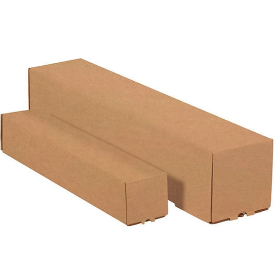 Square Mailing Tubes, 3" x 3" x 37", Kraft, 25/Bundle