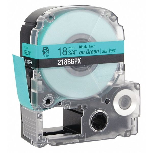 Black Ink/Green Tape, 3/4" W