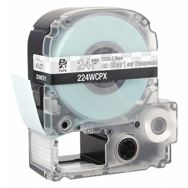 White Ink/Clear Tape, 1" W