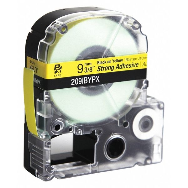 Labrel Tape, Blk/Yllw, Strng Adhesive, 3/8"