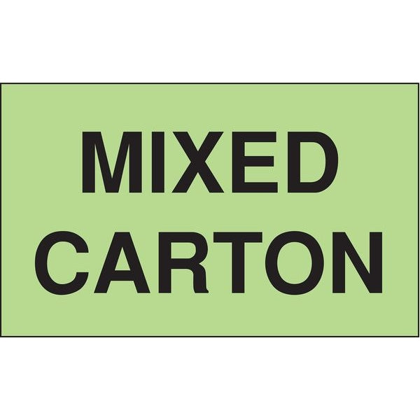 3" x 5" Adhesive Back Shipping Labels, Mixed Carton, Pk500