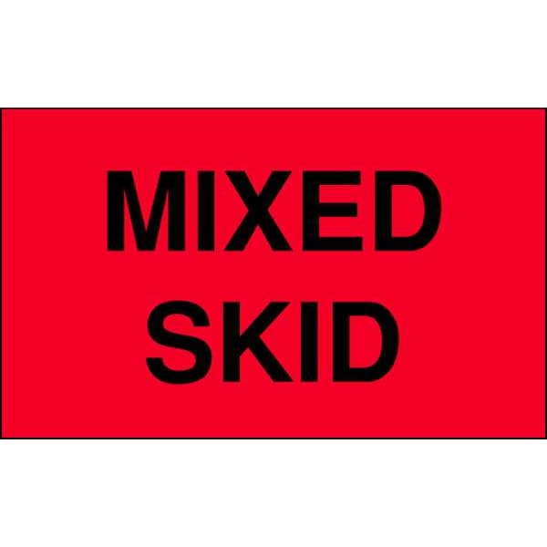 Shipping Labels, 5 In. W, Black/Red, PK500