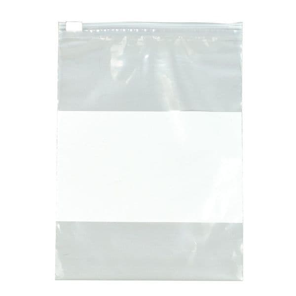 Reclosable Poly Bag, Slide Seal, 9 in L, 6 in W, 3 mil Thick, Low Density Polyethylene (LDPE)