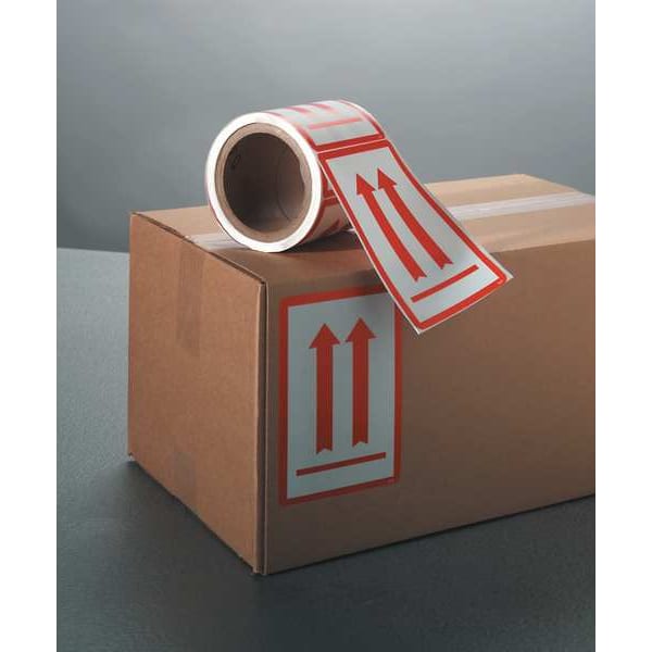 4" x 6" White Shipping Labels, Arrows (This Side Up), Pk100