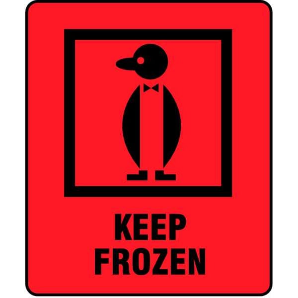 3" x 4" Red Shipping Labels, Keep Frozen, Pk100
