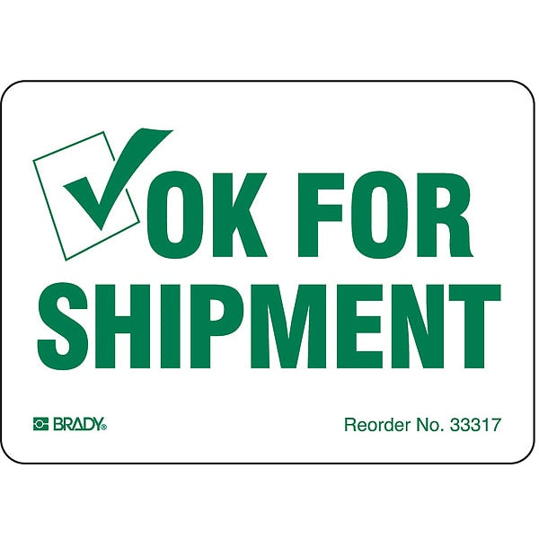 2-7/8" x 4" Shipping Labels, Ok for Shipment, Paper, Pk100