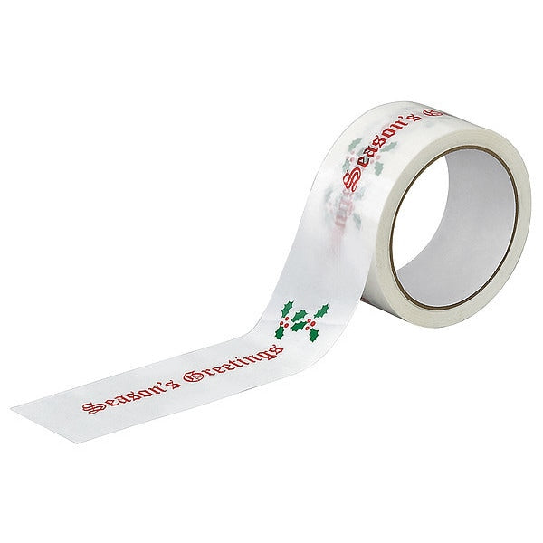 Carton Tape, Red/Green/White, 2Inx55Yd