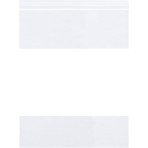 Poly Bag, Block Rclsbl, 4" x 8.4mm, PK1000, 8" L, 4" W, Clear