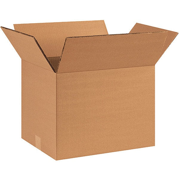 Double Wall Corrugated Boxes, 15" x 12" x 12", Kraft, 15/Bundle