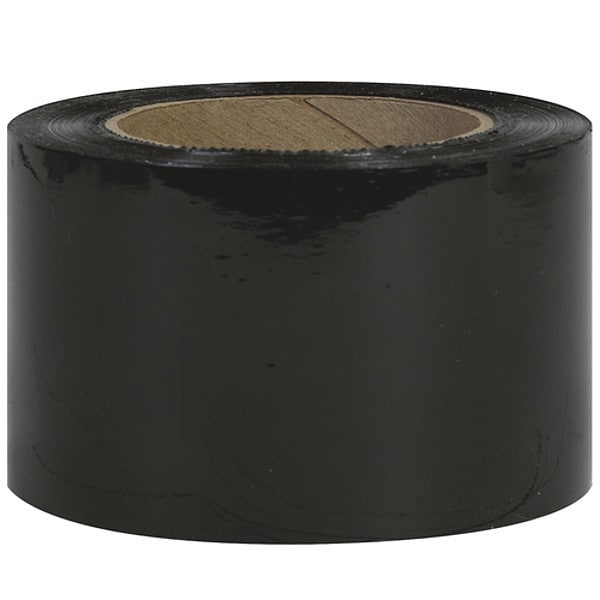 Strtch Film, 5x80 Gauge x12000", Blk, PK12, 1000' L, 5" W, Black