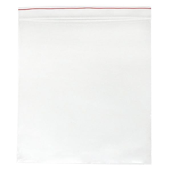 Reclosable Poly Bag, Zip Seal, 15 in L, 13 in W, 2 mil Thick, Low Density Polyethylene (LDPE)