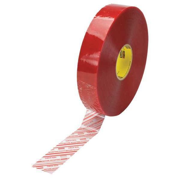 Carton Tape, Red on Clear, 48mmx914m, PK6