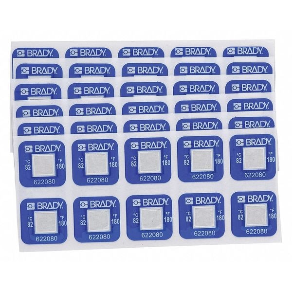 0.787" x 0.787" Temperature-Indicating Labels, Pk60