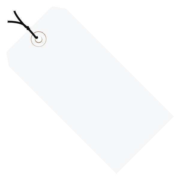 Shipping Tags, Pre-Strung, 13 Pt., 4 3/4" x 2 3/8", White, 1000/Case
