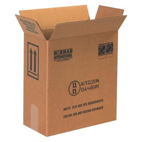 Plastic Jug Haz Mat Boxes, 2 - 1 Gallon, 12" x 6" x 12 3/4", Kraft, 20/Bundle